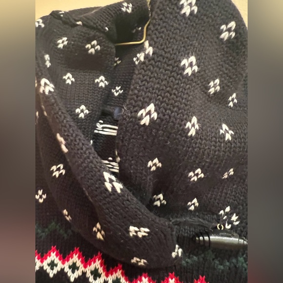 Chaps navy multi colored ski sweater M - Picture 8 of 9